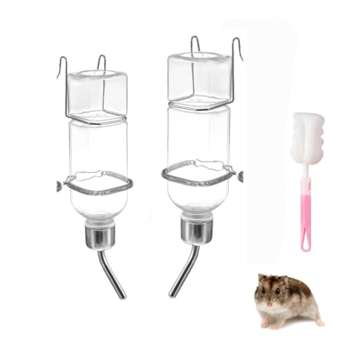 2 Pcs Hasen Trinkflasche Winterfest Trinkflasche Meerschweinchen Trinkflasche Kaninchen Mit Halterung Kaninchen Tränke Trinkflasche Hamster Trinkflasche Nagertränke Klein Haustiere(180ml+350ml) von Ohh-nanjoo