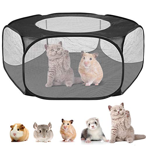 Haustier-Laufstall, tragbar, Kleintier-Zaun, Käfig-Zelt mit Reißverschluss für Hamster, Chinchillas und andere Haustiere von OhhGo