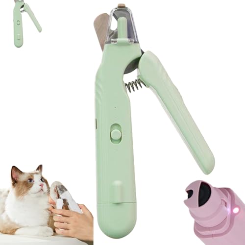 Ohphnt The Safetyrim by Pupnourish,pupnourish Nagelknipser Für Hunde,2 In 1 Krallenpflege,Haustier Nagelknipser Mit LED-Licht,Geräuscharm for Small Medium Large Dogs Cats,Eingebauter Schleifer-A von Ohphnt