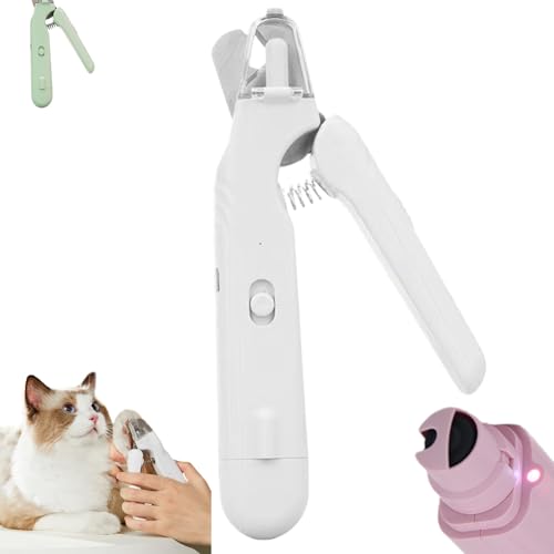 Ohphnt The Safetyrim by Pupnourish,pupnourish Nagelknipser Für Hunde,2 In 1 Krallenpflege,Haustier Nagelknipser Mit LED-Licht,Geräuscharm for Small Medium Large Dogs Cats,Eingebauter Schleifer-C von Ohphnt