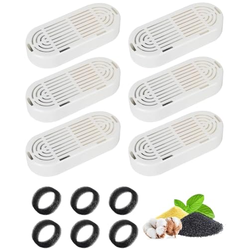 Ohulelks 6 Stück Filter für Katzentrinkbrunnen, 3,2 L/108 Oz und 4 L/134 Oz, Teile für Trinkbrunnen für Haustiere, Filterschäume Ohulelks 6 Stück Filter für Katzentrinkbrunnen, 3,2 L/108 Oz und 4 L/134 Oz, Teile für Trinkbrunnen für Haustiere, Filterschäume von Ohulelks