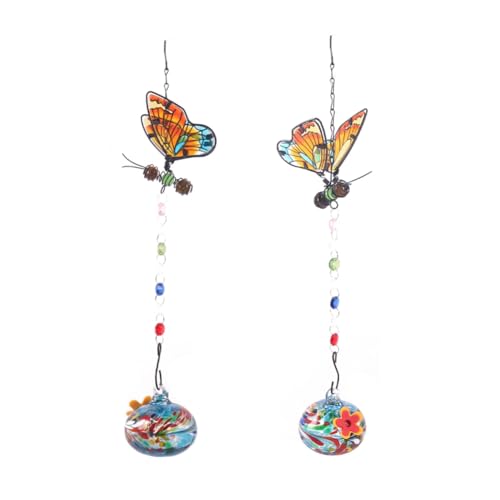 Ohulelks Charmantes zum Aufhängen Eines Vogelhäuschens mit Futteröffnungen in Blumenform, Langlebig, Einfach zu Verwenden von Ohulelks