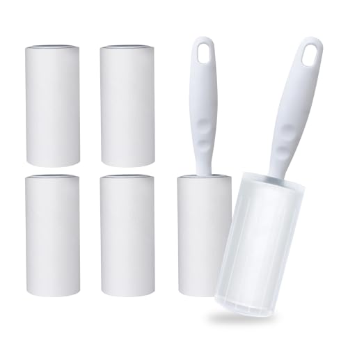 Oiamker Fusselrolle 6 Rollen mit 2 Abroller 1 Staubschutzhülle, Extra Klebrige Fusselrolle Kleidung, Fusselroller für Kleidung, Haare, Katzenhaare, Hundehaare, 60 Blatt/Rollen Oiamker Fusselrolle 6 Rollen mit 2 Abroller 1 Staubschutzhülle, Extra Klebrige Fusselrolle Kleidung, Fusselroller für Kleidung, Haare, Katzenhaare, Hundehaare, 60 Blatt/Rollen von Oiamker