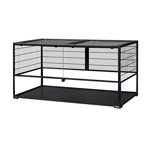 OiiBO Terrarium 120x60x60cm mit Schwingtüren (SP004B) - Schwarz von Oiibo