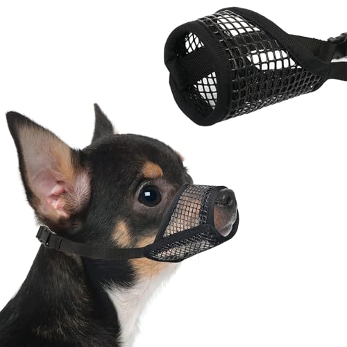 Oiieco Maulkorb für Hunde,Hundemaulkorb,Verstellbare Schlaufe,Atmungsaktiv, Sicher,weicher Maulkorb verhindert Beißen, verhindert Beißen, Kauen und Bellen, für kleine mittelgroße Hunde,schwarz, XS Oiieco Maulkorb für Hunde,Hundemaulkorb,Verstellbare Schlaufe,Atmungsaktiv, Sicher,weicher Maulkorb verhindert Beißen, verhindert Beißen, Kauen und Bellen, für kleine mittelgroße Hunde,schwarz, XS von Oiieco