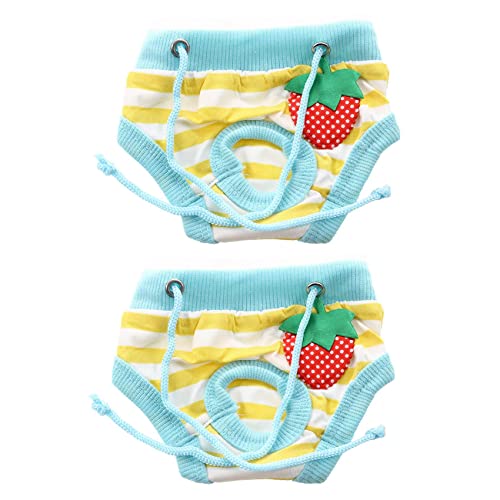 Oikabio 2 x kleine Windelhose für Hündinnen, physiologische , Blau + Gelb + Weiß, Größe S Oikabio 2 x kleine Windelhose für Hündinnen, physiologische , Blau + Gelb + Weiß, Größe S von Oikabio
