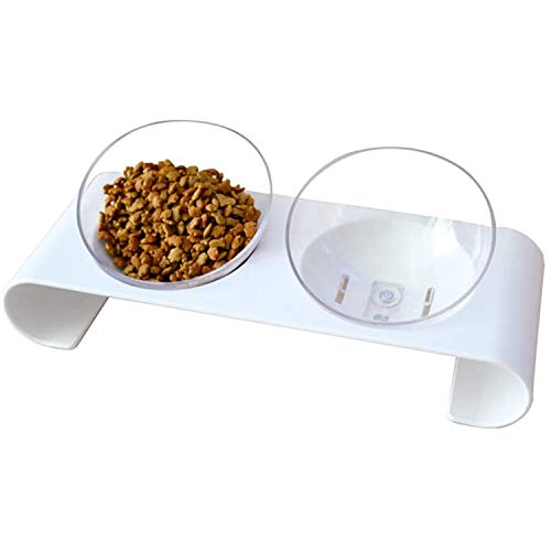 Oikabio Doppelnapf für Haustiere, Katzen, schräg, Eierschalen, Hals, zum Essen, Trinkwasser, Utensilien, Oikabio Doppelnapf für Haustiere, Katzen, schräg, Eierschalen, Hals, zum Essen, Trinkwasser, Utensilien, von Oikabio