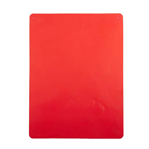 Oikabio Futternapf-Matten für Haustiere, 40 x 30 x 0,1 cm, Rot von Oikabio