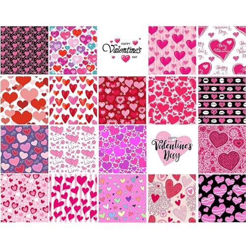 20 x rosa Schal für Haustierhals, Dekoration, Valentinstag, Herzmuster, Handtuch, Hundeschal, Lätzchen, Hundeschal für große Hunde und Frauen von Oilmal