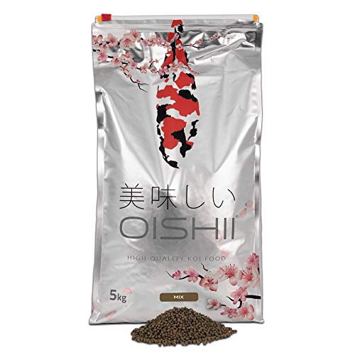 Oishii Koi Company Futtermix • 5k Premium Koifutter 4mm teilweise sinkend • Für alle Jahreszeiten: Frühjahr, Sommerfutter, Herbstfutter, Winterfutter Oishii Koi Company Futtermix • 5k Premium Koifutter 4mm teilweise sinkend • Für alle Jahreszeiten: Frühjahr, Sommerfutter, Herbstfutter, Winterfutter von Oishii