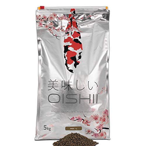 Oishii Koi Company Futtermix • 5kg Premium Koifutter 6mm teilweise sinkend • Für alle Jahreszeiten: Frühjahr, Sommerfutter, Herbstfutter, Winterfutter Oishii Koi Company Futtermix • 5kg Premium Koifutter 6mm teilweise sinkend • Für alle Jahreszeiten: Frühjahr, Sommerfutter, Herbstfutter, Winterfutter von Oishii