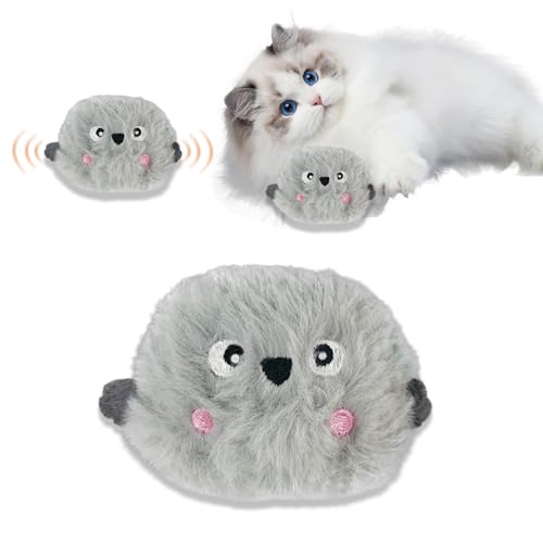 Oiuyamn Plüsch-Katzenminze-Spielzeug mit Katzenminze zum Klopfen und Zwitschern, Kätzchen-Selbstunterhaltungsspielzeug für Kätzchen zum Spielen von Oiuyamn