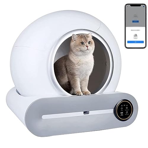 Selbstreinigende Katzentoilette, 65 l, große automatische Katzentoilette mit Matte, geruchsneutral, geschlossene Katzentoilette für mehrere Katzen, intelligente selbstreinigende Katzentoilette Selbstreinigende Katzentoilette, 65 l, große automatische Katzentoilette mit Matte, geruchsneutral, geschlossene Katzentoilette für mehrere Katzen, intelligente selbstreinigende Katzentoilette von Oiyekntd