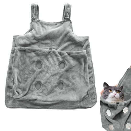 Katzentragetasche, Schürze, Katzen-Schlinge, pelzige Haustier-Tragetasche für Katzen mit 4 Löchern, bequeme Plüsch-Haustiertasche, Kapuzenpullover, Katzentrage und Reiseprodukte für die Fellpflege Katzentragetasche, Schürze, Katzen-Schlinge, pelzige Haustier-Tragetasche für Katzen mit 4 Löchern, bequeme Plüsch-Haustiertasche, Kapuzenpullover, Katzentrage und Reiseprodukte für die Fellpflege von Okdance