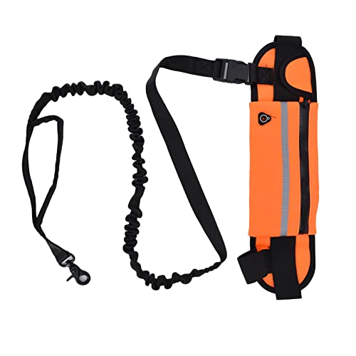 Okuyonic Laufleine für Hunde , Polyester Tauchgewebe , Nylonimitat , reflektierender Streifen , Sporttasche , Hundeleine , Anzug zum Joggen , zum Gehen , zum Wandern(Orange) von Okuyonic