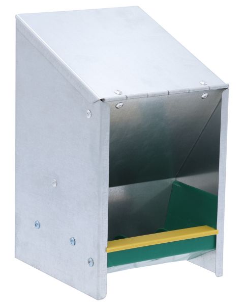 Geflügel Futterautomat 2,5kg verzinkt - Futtertrog mit schrägem Deckel Geflügel Futterautomat 2,5kg verzinkt - Futtertrog mit schrägem Deckel von Olba