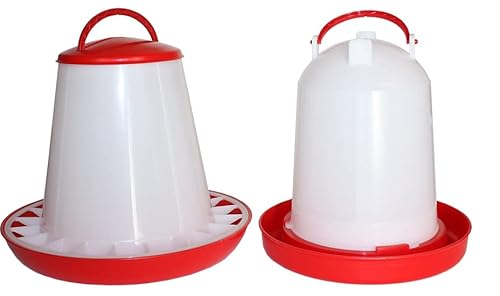Olba 2 teiliges Set - Futterautomat (6 KG) und Tränke (6 L) von Olba