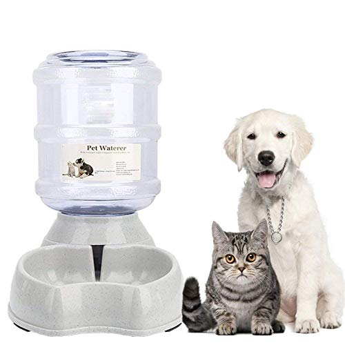 Old Tjikko Haustier Automatischer Wasserspender, Wasserspender für Hunde Katze, Automatischer Trinkbrunnen, Haustier Trinkflasche Tierzubehör für Hunde Katzen,3.8 Liter,PBA frei von Old Tjikko
