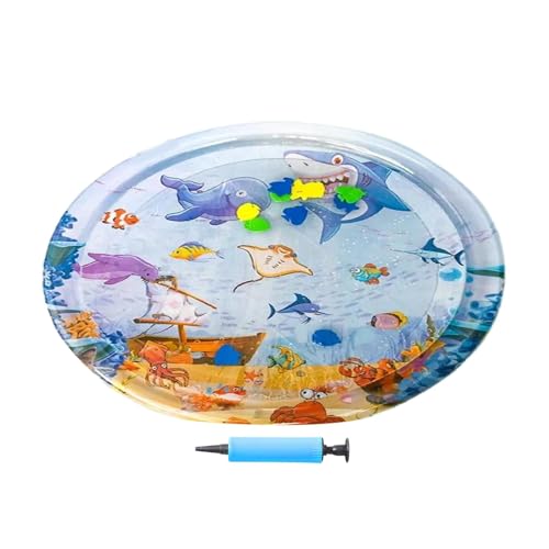 Katzen-Pool-Spielzeug – verdickte Spielmatte, Wasserspielzeug für Katzen, sensorisches Wasserbett mit Fischen, Bereicherung, Kühlkissen für Aktivitäten im Freien und drinnen Katzen-Pool-Spielzeug – verdickte Spielmatte, Wasserspielzeug für Katzen, sensorisches Wasserbett mit Fischen, Bereicherung, Kühlkissen für Aktivitäten im Freien und drinnen von Oldmoom