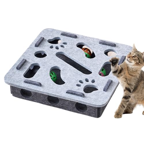 Oldmoom Katzen Puzzle Spielzeug | Interaktives Katzenspielzeug | Futterbox Denkspiel Mit Bahnkugeln Zur Beschäftigung Gegen Langeweile Mit Bewegung Und Geistiger Anregung Oldmoom Katzen Puzzle Spielzeug | Interaktives Katzenspielzeug | Futterbox Denkspiel Mit Bahnkugeln Zur Beschäftigung Gegen Langeweile Mit Bewegung Und Geistiger Anregung von Oldmoom