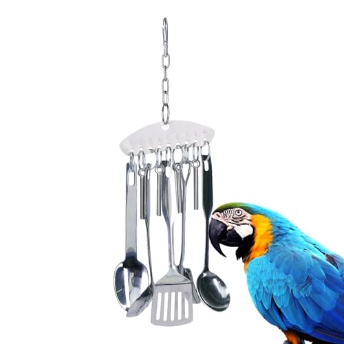 Oldmoom Vogel-Glockenspielzeug aus Edelstahl – Edelstahl-Löffel-Ringglocke, Vogelspielzeug, Käfig, Nage-Schaufeln, Spielzeug für Finken, Lovebirds, Aras, Wellensittiche Oldmoom Vogel-Glockenspielzeug aus Edelstahl – Edelstahl-Löffel-Ringglocke, Vogelspielzeug, Käfig, Nage-Schaufeln, Spielzeug für Finken, Lovebirds, Aras, Wellensittiche von Oldmoom