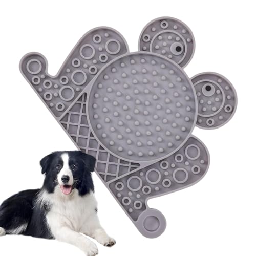 Silikon Licking Matte für Hund, Haustier Licking Matte für Hunde | Silikonsaugerbecher Hunde Feeder in Froschform | Langsame Feeder sensorische, leckbare interaktive Plattenschale, mentale von Oldmoom