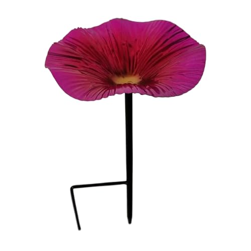 Vogeltränke für den Außenbereich | Wasserspender für den Außenbereich auf Säule | Blumenmotiv, wasserdicht, elegant, für Garten, Terrasse, Balkon von Oldmoom