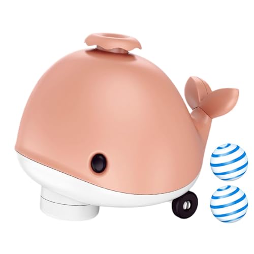 Whale Floating Ball Toy - Walförmiges Ballblasspielzeug | Flexible & Musikfunktion, Kühlventilator, Haustierbedarf, Balancing Blowing Games für Katzen, Kätzchen von Oldmoom