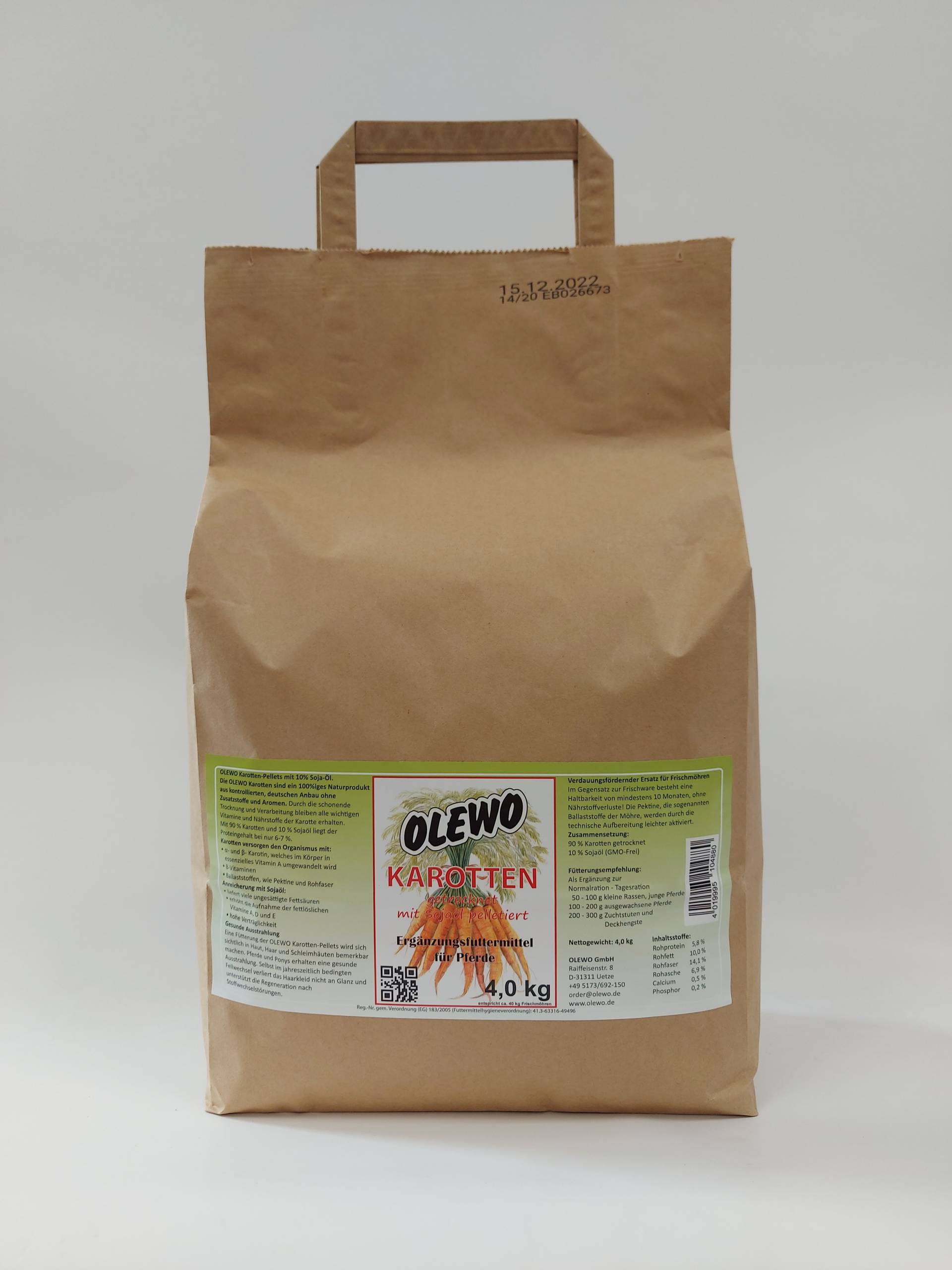 Olewo Karottenpellets mit Öl 4kg Das Beste aus der Karotte! Olewo Karottenpellets mit Öl 4kg Das Beste aus der Karotte! von Olewo