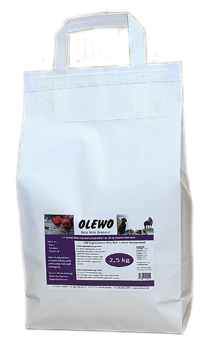 Olewo Rote Bete Granulat 2,5kg Schmackhaft & gesund Olewo Rote Bete Granulat 2,5kg Schmackhaft & gesund von Olewo