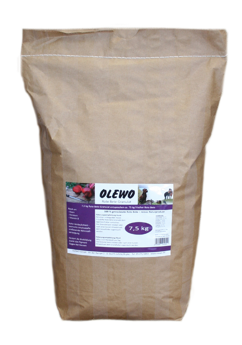 Olewo Rote Bete Granulat 7,5kg Schmackhaft & gesund Olewo Rote Bete Granulat 7,5kg Schmackhaft & gesund von Olewo