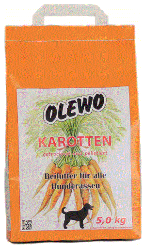 Olewo für Hunde Karottenbeifutter - 5kg Vitamin- & Mineralstoffreich Olewo für Hunde Karottenbeifutter - 5kg Vitamin- & Mineralstoffreich von Olewo
