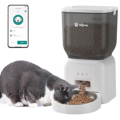 Automatisches Cat Feeder, WiFi Automatic Dog Feeder with Freshness Preservation, 4L Timed Cat Feeder with Stainless Steel Food Storage, Up to 6 Meals for Day and 1-15 Portion for Cats & Dog Automatisches Cat Feeder, WiFi Automatic Dog Feeder with Freshness Preservation, 4L Timed Cat Feeder with Stainless Steel Food Storage, Up to 6 Meals for Day and 1-15 Portion for Cats & Dog von Olfjurk