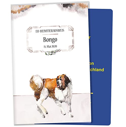 EU-Heimtierausweis Hülle Cosmo Hunde Tierausweis Schutzhülle schöne Geschenkidee personalisierbar mit Namen und Geburtsdatum (Furby, EU-Heimtierausweishülle personalisiert) von Olgs