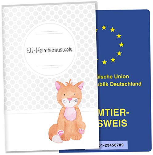 OLGS EU-Heimtierausweis Hülle Haustiere Tierausweis Schutzhülle Geschenkidee Reisedokument Tiere Haustier Tierpass (Baboo, EU-Heimtierausweishülle ohne Personalisierung) von Olgs