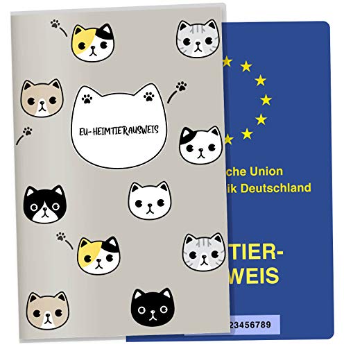 OLGS EU-Heimtierausweis Hülle Lovely Pets Tierausweis Schutzhülle Geschenkidee Reisedokument Tiere Haustier Tierpass (shady cats, EU-Heimtierausweis) von Olgs