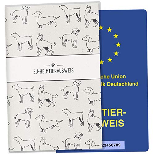 OLGS EU-Heimtierausweis Hülle Lovely Pets Tierausweis Schutzhülle Geschenkidee Reisedokument Tiere Haustier Tierpass (watchdogs, EU-Heimtierausweis) von Olgs
