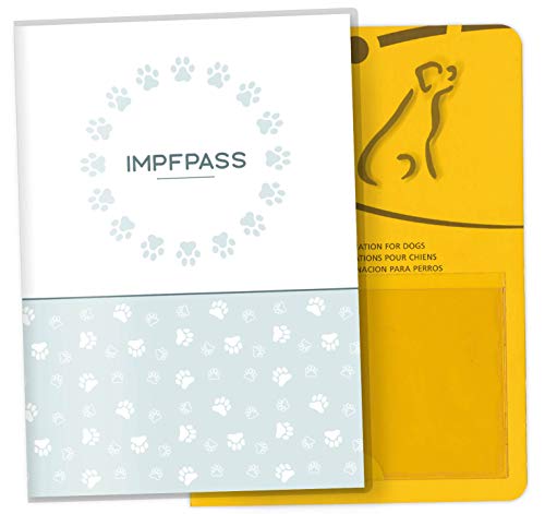 OLGS Impfpasshülle für Tiere Lovely Pets Schutzhülle für dem Impfpass Tierpass Hülle Haustier Geschenkidee (footmark, Impfpasshülle ohne Personalisierung) von Olgs