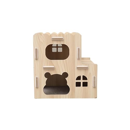 Oliman Großes Hamster-Labyrinthaus aus Holz, lustiges Rutschhaus, Doppeldeckerhütte, Kauspielzeug für größere syrische Hamster, Zwergrennmäuse, Mäuse, Ratten, Kleintiere Oliman Großes Hamster-Labyrinthaus aus Holz, lustiges Rutschhaus, Doppeldeckerhütte, Kauspielzeug für größere syrische Hamster, Zwergrennmäuse, Mäuse, Ratten, Kleintiere von Oliman