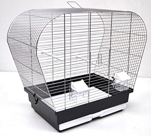 Vogelkäfig Vogelheim für Sittiche Chrom schwarz 60 cm von Ollesch