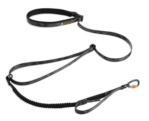 OllyDog Flagstaff Verstellbare Federleine, Stoßdämpfend, Bungee-Hundeleine mit Karabiner, Hand- oder Taillenleine, praktisch zum Laufen, Radfahren und Wandern (Dream Camo) von OllyDog