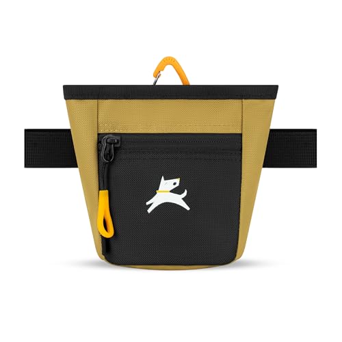 OllyDog Goodie Treat Bag, Leckerlibeutel Hund, Taillengürtelclip für freihändiges Training, Magnetverschluss, Hundetraining und Verhaltenshilfen, Drei Tragemöglichkeiten (Antilope) von OllyDog