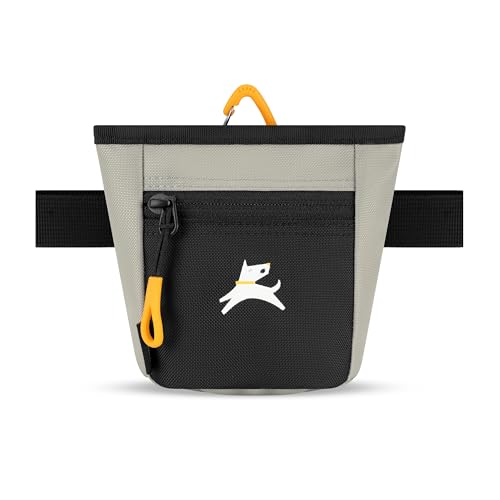 OllyDog Goodie Treat Bag, Leckerlibeutel Hund, Taillengürtelclip für freihändiges Training, Magnetverschluss, Hundetraining und Verhaltenshilfen, Drei Tragevarianten (Wasabi-Stein) von OllyDog