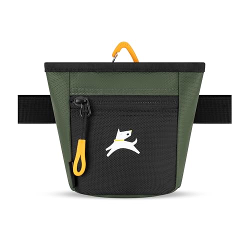 OllyDog Goodie Treat Bag, Leckerlibeutel Hund, Taillengürtelclip für freihändiges Training, Magnetverschluss, Hundetraining und Verhaltenshilfen, Drei Tragevarianten (Wintermoos) von OllyDog