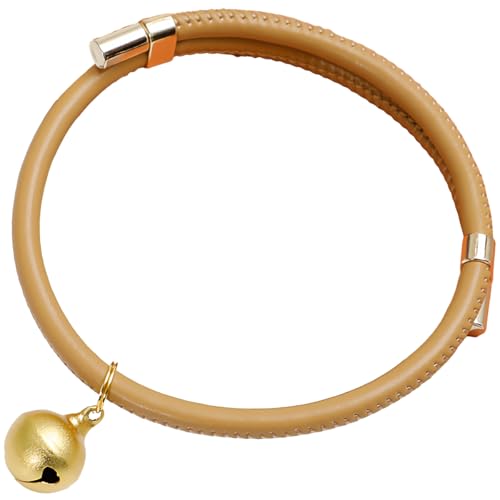 Olsa Verstellbares Katzenhalsband mit Glöckchen, weiches Leder, Kätzchenhalsband für kleine Katzen, Zwei-Wege-Schnallenverschluss, passend für einen Halsumfang von 14–44 cm, reflektierende Nähte mit Olsa Verstellbares Katzenhalsband mit Glöckchen, weiches Leder, Kätzchenhalsband für kleine Katzen, Zwei-Wege-Schnallenverschluss, passend für einen Halsumfang von 14–44 cm, reflektierende Nähte mit von Olsa