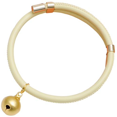 Olsa Verstellbares Katzenhalsband mit Glöckchen, weiches Leder, Kätzchenhalsband für kleine Katzen, Zwei-Wege-Schnallenverschluss, passend für einen Halsumfang von 14–44 cm, reflektierende Nähte mit Olsa Verstellbares Katzenhalsband mit Glöckchen, weiches Leder, Kätzchenhalsband für kleine Katzen, Zwei-Wege-Schnallenverschluss, passend für einen Halsumfang von 14–44 cm, reflektierende Nähte mit von Olsa