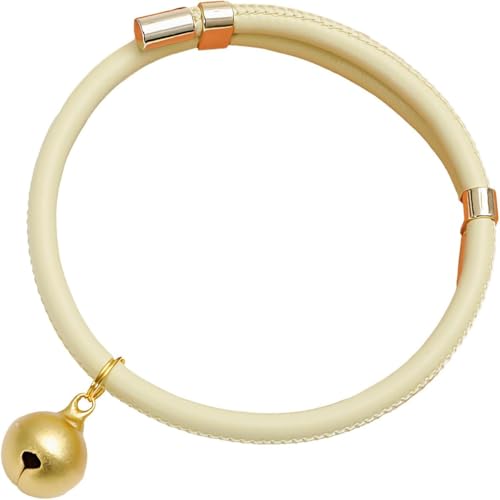 Olsa Verstellbares Katzenhalsband mit Glöckchen, weiches Leder, Kätzchenhalsband für kleine Katzen, Zwei-Wege-Schnallenverschluss, passend für einen Halsumfang von 14–44 cm, reflektierende Nähte mit Olsa Verstellbares Katzenhalsband mit Glöckchen, weiches Leder, Kätzchenhalsband für kleine Katzen, Zwei-Wege-Schnallenverschluss, passend für einen Halsumfang von 14–44 cm, reflektierende Nähte mit von Olsa
