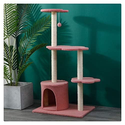 Haustiermöbel Kratzbaumzubehör Katzenbaumturm Zubehör zum Klettern Spielstruktur(Pink) von OmEkwA
