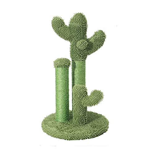 Kaktus-Haustier-Katzenbaum-Spielzeug mit Ball, Kratzbaum, Katze, Kätzchen, Klettern, Pilz, Eigentumswohnung (grün, Einheitsgröße) von OmEkwA