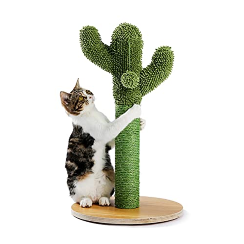 Kaktus-Katzen-Kratzbaum mit Sisalseil, Kittern-Kratzbaum, Kaktus für Junge und Erwachsene Katzen, Katzen-Klettergerüst-Spielzeug von OmEkwA